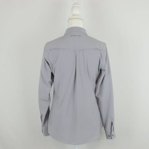 Exofficio Women's Small Gray Quick Dry Long Sleeve Button Up Shirt - Picture 3 of 9